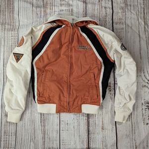 Women's Orange Harley Davidson Jacket - Medium